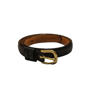 Vintage Coach Navy Glove Tanned Leather Belt Style 2800 Brass Buckle Size M
